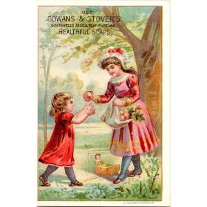 GOWANS & STOVER'S Soap - A MINTZER & CO - Warren, PA - Victorian Trade Card