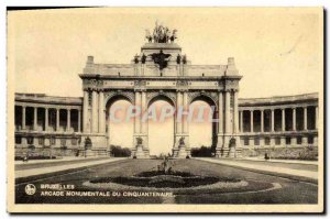 Old Postcard From Jubilee Brussels Monumental Arcade