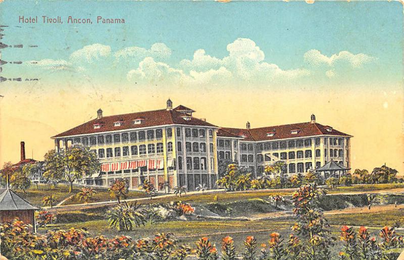 Ancon Panama Hospital Posted to Jamaica Postcard