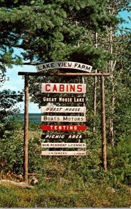 Maine Harmony Lake View Farm Cabins and Camping On Great Moose Lake
