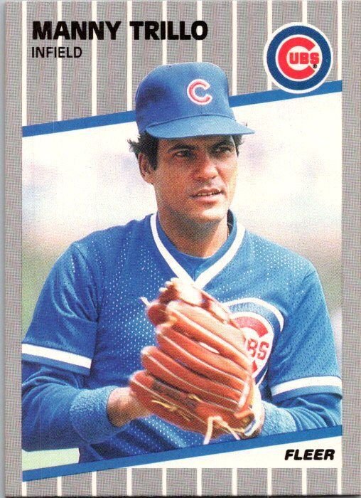 1989 Fleer Baseball Card Manny Trillo Chicago Cubs sk21016