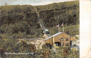 Massachusetts Holyoke, Railroad up Mt. Tom to building in distance