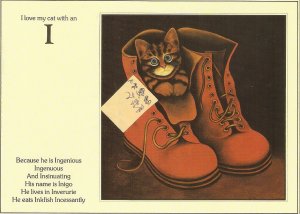 Imigo, the  kitten in the boots  Modern English postcard. Size 17  x 12 cms.