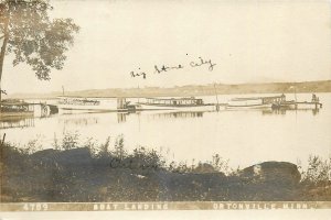 1910 Ortonville Minnesota Boat Landing #4789 RPPC Postcard 26-484