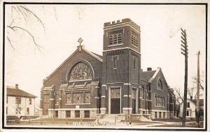 RPPC M.E. Church, Storm Lake, Iowa ca 1910s Vintage Photo Buena Vista County