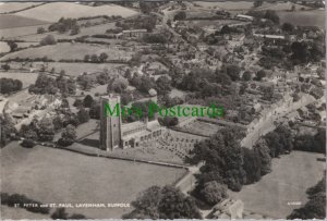 Suffolk Postcard - Lavenham, Aerial View of St Peter & St Paul Church RR15457