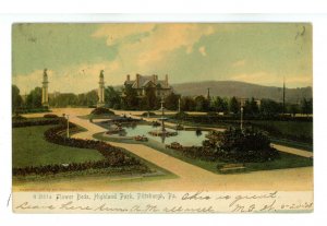 PA - Pittsburgh. Highland Park Flower Beds ca 1905