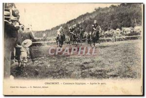 Old Postcard Equestrian Riding Horse Show Chaumont After the jump