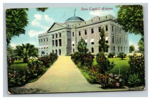 Vintage 1910's Postcard State Capitol Building & Gardens Phoenix Arizona