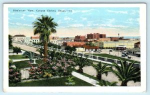 CORPUS CHRISTI, Texas TX ~ Bird's View ca 1920's Nueces County Postcard