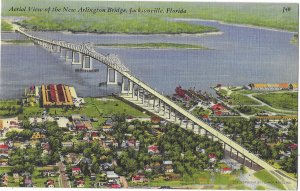 Aerial View of the New Arlington Bridge Jacksonville Florida