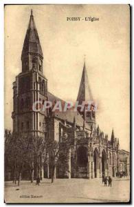 Old Postcard Poissy L & # 39Eglise