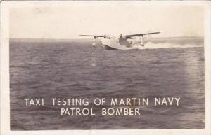 Taxi Testing Of Martin Navy Patrol Bomber 1944 Real Photo 