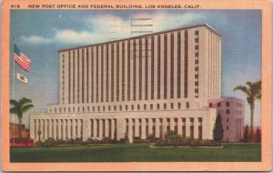 USA New Post Office And Federal Building Los Angeles California Linen 09.47