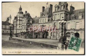 Old Postcard Palais De Fontainebleau L & # 39Escalier Du Fer A Cheval