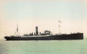 Minnie De Suoringa Cargo Steamship Tinted Real Photo RPPC Postcard
