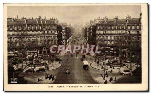 Paris Old Postcard Avenue of & # 39opera