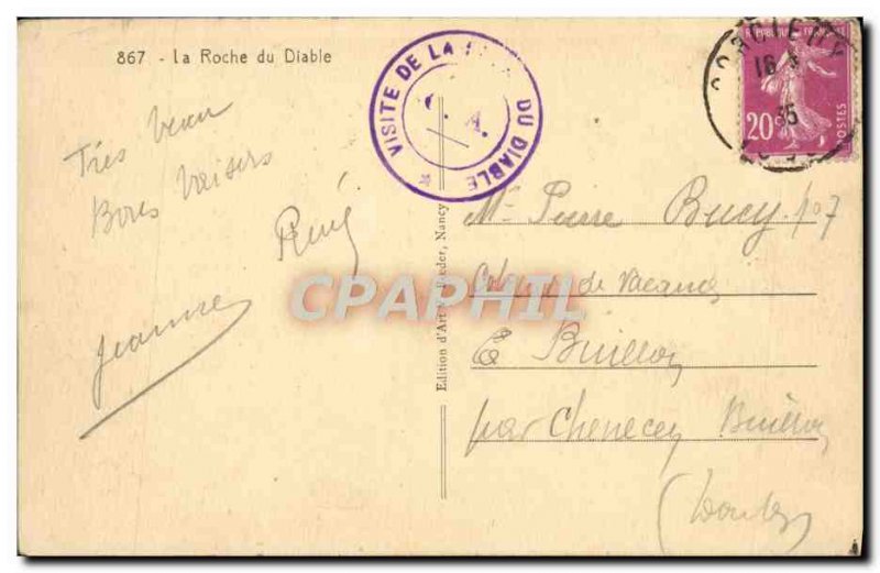 Old Postcard The Devil's Rock