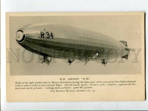 3119861 WWI H.M. AIRSHIP R34 Royal Navy Vintage postcard