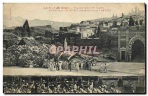 Postcard Old Theater's Girl Lyrical Tragedy sun in 3 acts Eurystes declares h...