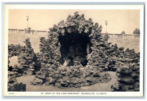 c1920 St Mary Lake Seminary Station of the Cross Mundelein Illinois IL Postcard 