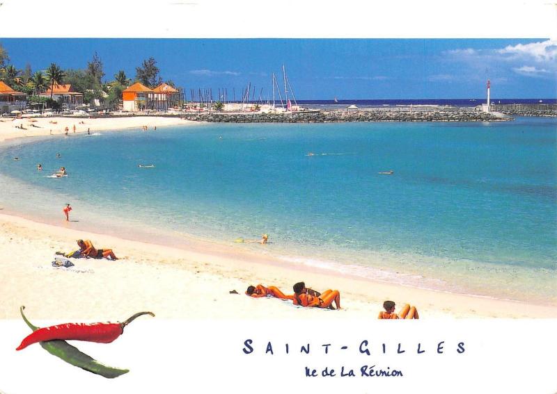 Ile De La Reunion Saint Gilles Plage Roches Plage Strand Beach Souvenir Hippostcard