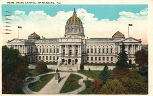 Vintage Postcard 1934 Pennsylvania State Capitol Harrisburg Union News Co. Pub.