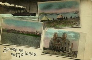 greece, LESBOS MUDROS MOUDROS, Multiview, English French Fleet (1916) Postcard