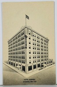 Jamestown New York HOTEL SAMUELS Linen Postcard K6