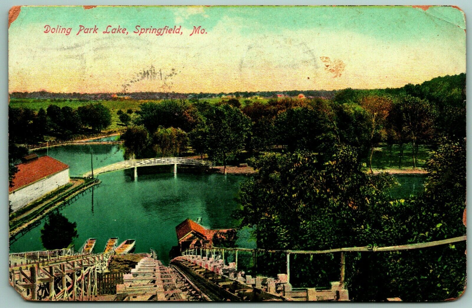 Doling Park Lake Springfield Missouri MO 1909 DB Postcard H2 | United ...