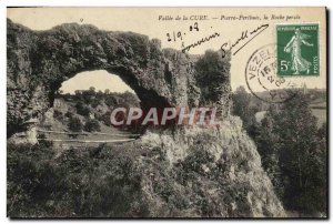 Old Postcard Valley of the Cure Pierre-Perthuis La Roche Percee