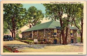Logansport Indiana IND, Izaac Walton Clubhouse, Driveway, Entrance, Postcard