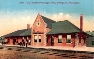 Bellingham, Washington - The Great Northern Passenger Train Depot - c1908