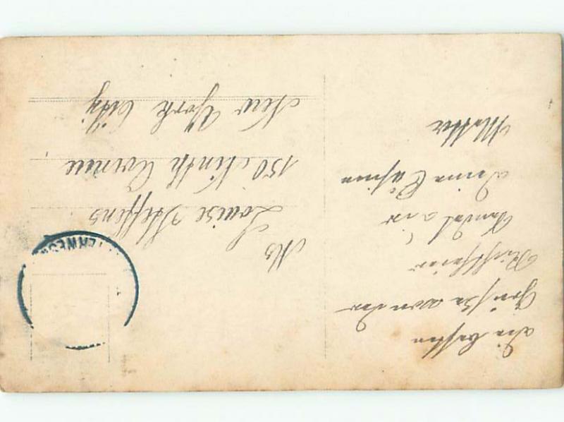 rppc c1910 ANTIQUE BICYCLES IN CROWD AT CONSTRUCTION SITE AC8780