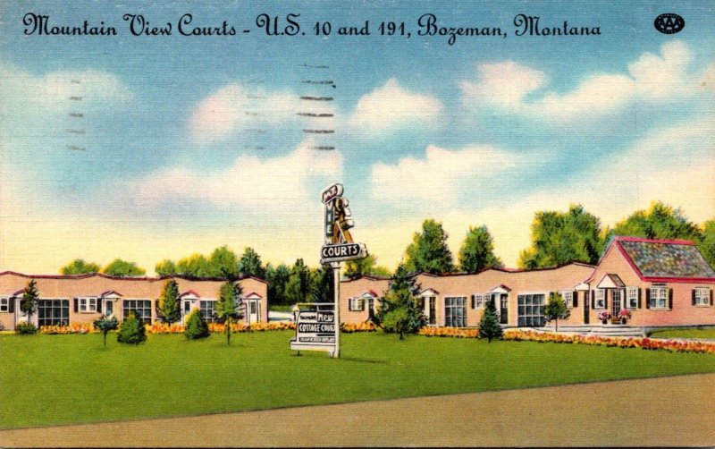 Montana Bozeman Mountain View Courts 1949