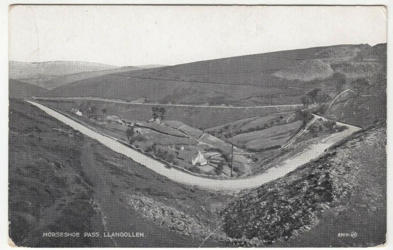  Denbighshire; Horseshoe Pass, Llangollen 89091 PPC By Valentines, Unused, c 20s