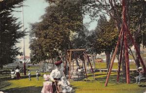 Vallejo California~Children's Playground~Victorian Lady Baby Carriage~1908 PC