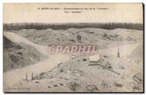 Old Postcard Militaria Berry Au Bac Lieu Dit Location Of Cholera