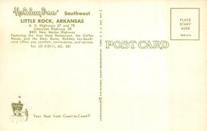 Little Rock, Arkansas AR    HOLIDAY INN MOTEL~Southwest   Roadside  Postcard