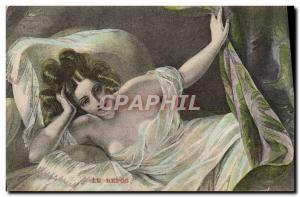 Old Postcard Female Nude Erotic Rest