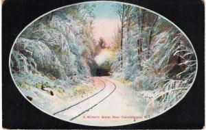 Canandaigua Winter Railroad Scene 1910  NY 