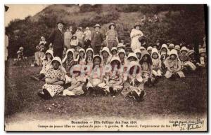 Old Postcard Brancion Celtic Feast of Lights 1925 Group of young girls