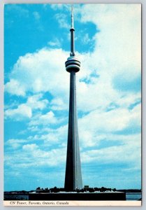 Model Of The CN Tower, Toronto Ontario, 1973 Chrome Postcard