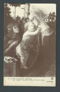 Postcards The Louvre Paris Boticelli Painting St Jean & The Baby Jesus