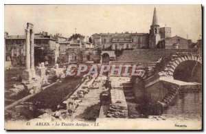 Old Postcard Arles Theater Antique