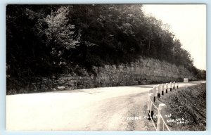 RPPC GALENA, MO Missouri ~ ROAD SCENE c1930s Barnes Stone County Postcard
