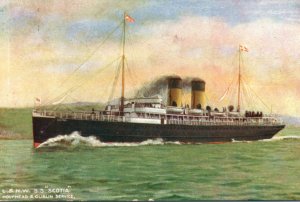 SS Scotia London North Western Railway Company Steamship Postcard