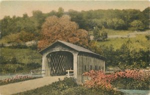 Vermont Dorset Old Covered Bridge Postcard Reid 1920s 22-2164