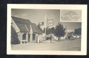 RPPC POCAHONTAS ARKANSAS ROMINE'S ESSO GAS STATION REAL PHOTO POSTCARD