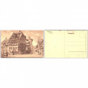 Postcard Nürnberg Dürerhaus Germany Architecture Famous Places